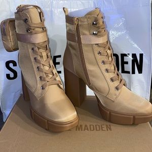 Tan Steve Madden Bootie Heels